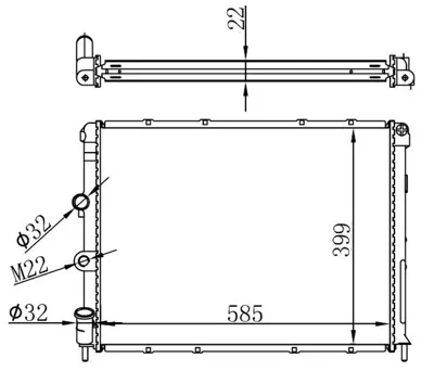 ORIS  BRN027022 Radyatör Brazing Mgn I (95-99)scenic (00-03) 1.6-2.0i-1.9dti (Ac+mek) (585x388x26) 7700838133 ACI43002199 350213737000 43002199 123028 2110339 1093068 KRT199 23802 902701
