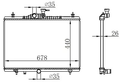 ORIS  BRN047026 Radyator Brazing Mt(440x678x26)koleos 2.0i/2.5i 08+ 637645 214007173R PL492799 58394 KRT2603 8MK376777734 214003414R 214008122R 107352 21400JY20A 346015