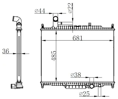 ORIS  BRO021036 Radyator Brazing Mt(485x681x36)discovery Iv 3.0td 10+ / Range Sport 3.0td 05+ 64332 LR015561 59304 R14608 AU2225 AUA2225 142034 1013056 M002039A 107495 9000296