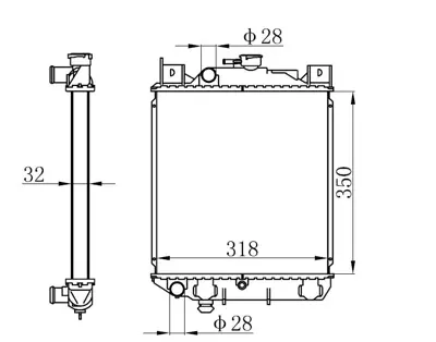 ORIS  BSZ013032 Radyator Brazing Mt(350x328x32)swift 1.6i 91- 64183 17700 71C01
