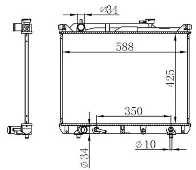 ORIS  BSZ033026 Radyator Brazing At(425x588x26)grand Vitara 2.7i (97+) 64194a 17700 52D10 52D11