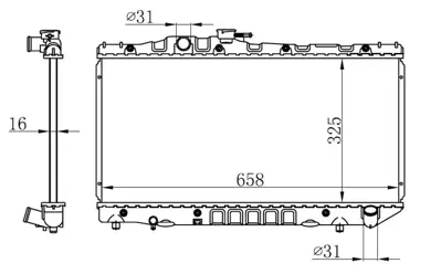 ORIS  BTO055016 Radyator Brazing Mt(325x668x16)carina 2.0i 83- 64712 16400 74060
