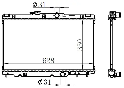 ORIS  BTO061016 Radyator Brazing Mt(347x628x16)corolla E11 1997+ 646281 16400 0D030 16400 0D040