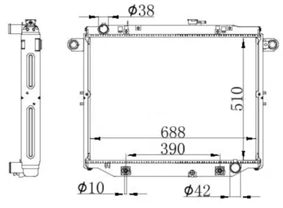 ORIS  BTO182048 Radyator Brazing At(510x688x48)land Cruiser 4.7i 1998+ 64882-1640050360 1640050210 1640050212 104740 53002477 1153158 1640050360 53706 64882 1640050211 1640050200