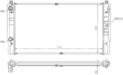 ORIS  BVW902032 Radyator Brazing M/A(720x388x32)transporter T4 65238a 7D0121253 240090N 2103004 65238A VW2149 376773771 58002149 731616 VNA2149 231616