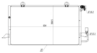 ORIS  CAU663016 Klima Brazing Condenser A/M()80 1.9tdi 1991+ / A6 1.9tdi 1994+ 94206 501023 8880400015 8A0260403AB 94206 QCN67 KAI5118 8FC351035541 30B0030 35247 8101503
