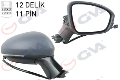 GVA  1014346 Diş Dikiz Aynasi Sağ Elektrikli+isitmali+sinyalli+katlanir+sensörlü+astarli+konveks Clio V (19-) 12h11p 963651460R 963017280R 963742692R 963650241R 963053618R 963653951R 4407838 6432237 3101G02 3280269