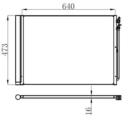 ORIS  CBM007016 Klima Radyatoru Bmw F10 F01 N47 N57 B47 B57 64509149395 64549248173 9248173 9391489 64509389417 4247809 9255983 64509391489 9149395 64534247809