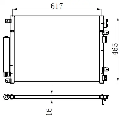 ORIS  CGM478022 Klima Brazing Condenser A/M()300c 3.0crd 2004+ 941084 68050127AA 941084 8182034 68050127AB 350037 7005123 KCR5123 107357 CR5123D KTT110248