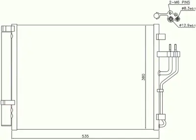 ORIS  CHY014000 Klima Brazing Condenser A/M()ix35 2.0 Crdi 09+ / Sportage 2.0 Crdi 09+ 97606 2Y000
