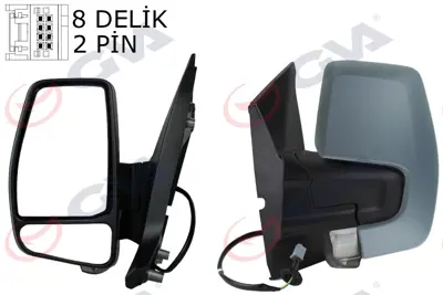 GVA  1032213 Diş Dikiz Aynasi Sol Transit Custom V362 12> 17 Mekanik+astarli+sinyalli BK21 17683 EL5JA6 2123241