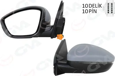 GVA  1043353 Diş Dikiz Ayna Sol Elektrikli Isitmali Astarli Konveks 10 Pin Alt Aydinlatmali Psa 308 (13-17) 10h10p Vm-6209nebpl 1611508680 6179298 6149298 3260164 1610708180 1610706680 1610707580 1610707980 1610706680AddParts 1610707280