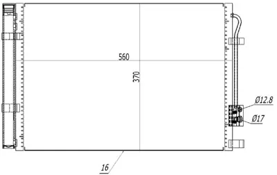 ORIS  CHY270016 Klima Brazing Condenser A/M(0)i20 1.2i/1.4i 2009+ 940636 97606 0U000