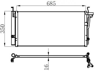 ORIS  CHY275016 Klima Brazing Condenser A/M()sonata Iv 98+ / Kia Optima 01+ 940552 97606 38004