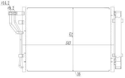 ORIS  CHY933016 Klima Brazing Condenser A/M()ix20 1.4i/1.6i / Kia Venga 1.4i/1.6i 940251 97606 1P000