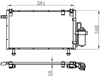 ORIS  CIS006018 Klima Brazing Condenser ()dmax  (02+) 941153-98071118 8980711180 941153 98000112 IS5031D 98071118 8981764361 M7040061 8980001120 8203002 8FC351011524