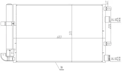 ORIS  CJA958016 Klima Brazing Condenser A/M()xf 2.0/2.2d 2008+ / S 98+ 940346 C2Z20464 JR5050 JR5050D C2Z9461 KTT110642 940346 7110876 372009N CF20240 43693