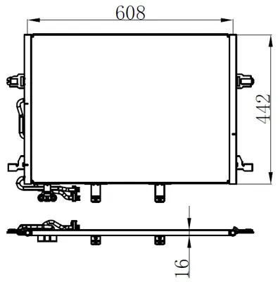ORIS  CME173016 Klima Brazing Condenser A/M()w219 2004+ / W211 2002+  94614 924438 8161500 8FC351300721 2115000254 60305307 A2115000154 MSA5307 A2115001254 103467 2115001854