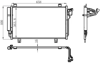 ORIS  CMZ845016 Klima Brazing Condenser A/M()6 2.2d/2.2cdvi 2012+ 940387 GHT6 61 480B