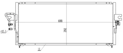 ORIS  CNI077016 Klima Brazing Condenser A/M()almera 1.4i/1.6i 1995+ 94494 DN5243 921102M117 102717 35331 817794 945084 1629305183 53193 1629409 1621201