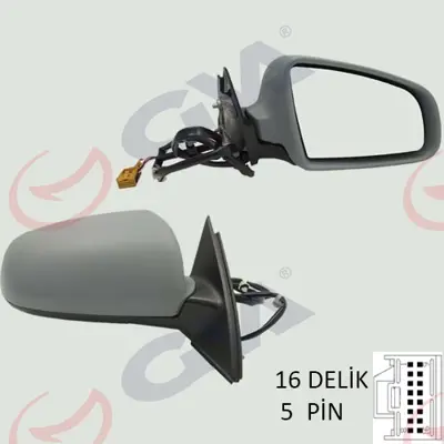 GVA  1075925 Diş Dikiz Aynasi Sağ A4 01> Elektrikli+isitmali+astarli+konveks  5 Fiş Vm-009ehr 325838 8E0857536D 30200271 13103880 10107822 AD0207523 31122222 L0538 8E0857536C 10107802