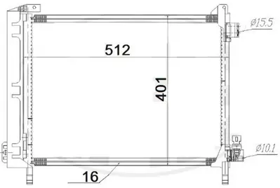 ORIS  CNI810016 Klima Brazing Condenser A/M()micra 1.2 2010+ 940372 92100 1HC1B