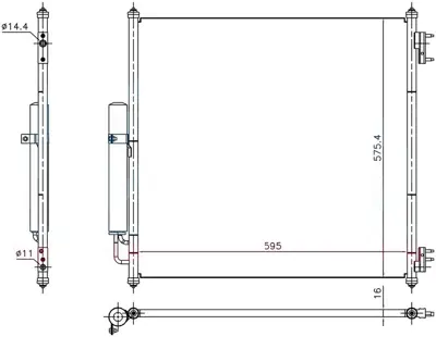 ORIS  CRA736016 Klima Brazing Condenser A/M(595x575x16)sport 3.0 Td 2013+ 940408 LR035791 AUA5218D M702041A 350336 940408 LR034503 AC37000S 2005218 LR133116 LR110621