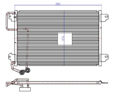 ORIS  CRN383016 Klima Kondenseri Brazing Scenic I (99-03) 1.4 16v-2.0 16v-1.9dci (F9q.7.34) (580x384x16) 7700434383 182470N KDRT273 94572 924701 1011001044 43005273 925203 77766 945322