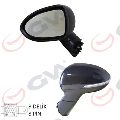 GVA  1091937 Diş Dikiz Aynasi Sol Rio 13> Elektrikli+isitmali+ Katlanir+sinyalli+konveks  8 Fiş Vm-760nebl 876201W050 8323818 6150660 41143825 57106 346219L8