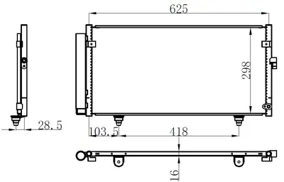 ORIS  CSU542016 Klima Brazing Condenser A/M()legacy 2.0i/2.5i 2003+ 94885 73210AG01A SUA5073D AC477000S 73210AG000 94885 DCN36001 51005073 SU5073 352011N 8243009