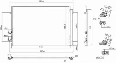 ORIS  CVW209012 Klima Brazing Condenser ()crafter Ii / Sprinter 941087 350477 2N0820411 2N0820411A 42039N 941087 15205600 43890