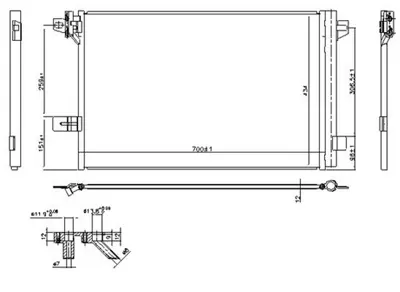 ORIS  CVW953012 Klima Brazing Condenser ()transporter T6 2015+ 940732 7E0820411F 940732 42034N VN5437D 7E0820411G DCN32028 350369 AC1015000S 58015704 43723