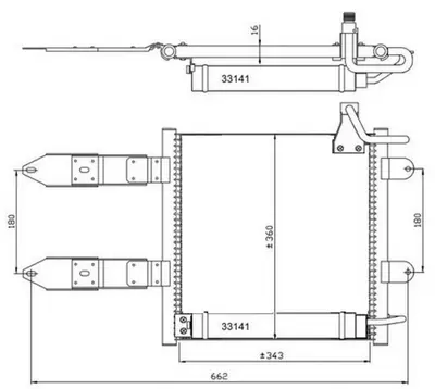 ORIS  CVW994016 Klima Brazing Condenser A/M()polo 99+ / Lupo 98+ 94443 6X0820413A 6X0820191A V15621033 AC286000S 102780 8102021 58015178 8880410630 TSP0225372 8220800