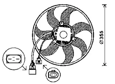 ORIS  FVW25600F Fan Radiator Fan ()golf V 1.4i 2003-2009 Tek Fan 1k0959455fj-1k0959455fj 1K0959455C 1K0959455CM 1K0959455AP 1K0998455A AD3203300 2999302SX 47381 1K0998455 EVW077 LE073