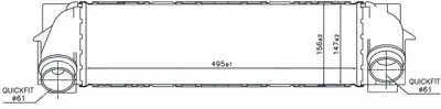 ORIS  IBM003076 Intercooler Brazing Intercooler (495x146x76)f25 X3 1.8i/2.0d 2010+ / F26 X4 13+ 96440 17517823570 96440 57024N 8ML376733691 CI149000P BW4463 818252 30524 7823570 6004463