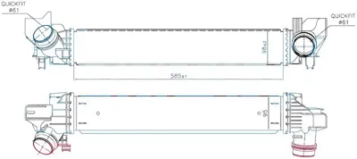 ORIS  IBM502095 Turbo Radyatoru B38 Bmw F40 F44 F45 F46 F48 F39 Mini B36 B38 F54 F55 F56 F57 F60 17517617597 96378 BW4579 30944 CI614000P 6014701 55019JM5 704034 7617597 57039N