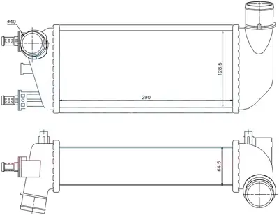 ORIS  IFI504065 Intercooler Brazing Intercooler A/M(290x129x65)500 1.3 Mjtd 2007+ / Ka 1.3 Tdci 2008+ 96577-1541416 1560794 9S519L440AA 1541416 CI436000P FT4352 DIT09110 51787495 8ML376900421 RA8111230 7043046