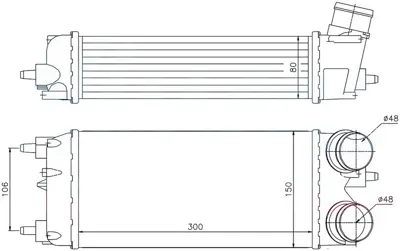 ORIS  IFR502080 Intercooler Brazing Intercooler A/M(300x150x80)fiesta 1.5tdci-1.6tdci 12+/ Courier 1.6tdci 2014+ 96553-Av219l440-Aa187862 1722903 1696574 1878624 AV219L440AC 96553 17229036 710021 18004701 AV219L440AB FORD8180