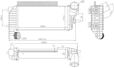ORIS  IFR506062 Turbo Radtyatoru C Max Ii Focus Iii Transit Connect Tourneo Connect 1.5tdci 11>  (336x157x62) 1796565 1803543 BV619L440CH 8ML376755601 FD4574 818604 BV619L440CJ 96251 CI245000P 30909