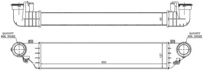 ORIS  IME511062 Intercooler Brazing Intercooler A/M(650x127x62)c180-C200 Cdi-C200 Komp-Clk 200 2000+ W203/W209 96672 127005N 96672 2035000500 351319203480 30004380 47630360000 30164 LKMS380 MS4380 818805