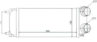 ORIS  IPE504088 Turbo Radyatörü (Intercooler) C4-C4 Picasso-P307-P307 Sw (Al/Pl/Brz) (300x147x85) 0384.H5