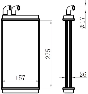 ORIS  KAU004026 Kalorifer Radyatörü Brazing Audi 100 (317x157x26) (Oto.-Mek.) 93500 443819030 431819031 8FH351311621 60036052 443819031C 812068 443819031S 759026 3006052
