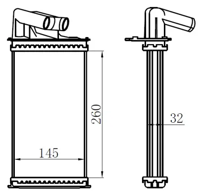 ORIS  KRN005032 Kalorifer Radyatörü Brazing Lgn (260x156x32) (Oto.-Mek.) 6093008 7701038542 8FH351311714 AH103000S 348460 9101362 D6R006TT QHR2124 9101361 KRTA6203