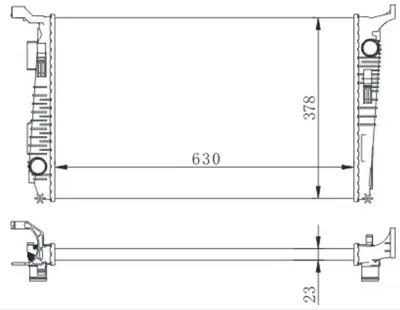 ORIS  MDC365023 Radyatör Dacia Duster 1.5 Dci-1.5 Dci 4x4 10=> (628x378x23) 214108807R 53138 15002005 15002005X 735279 8200880550 CR6000P 1093118 CR845000S 8MK376700241