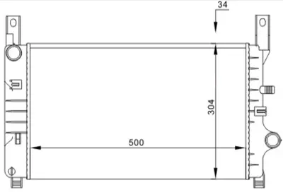 ORIS  MFR136034 Radyator Mechanical Mt(500×304×34)fiesta 1.4 Efi/1.8d 89+ 62117a 1654324 89FB8005DC 730484 FD2128 KFD127 350213492000 92FB8005KA 89FB8005FJ 6632234 18002172