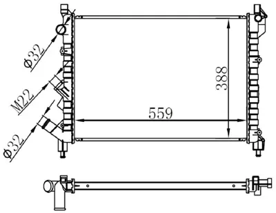 ORIS  MRN122023 Radyator Mechanical Mt(560x416x23)laguna 1.8i/2.0i 94+ 63832 6049302164 350213254000 BM254 5502727S 7701038237 1093070 RT2164 100890 2060166 D7R001TT