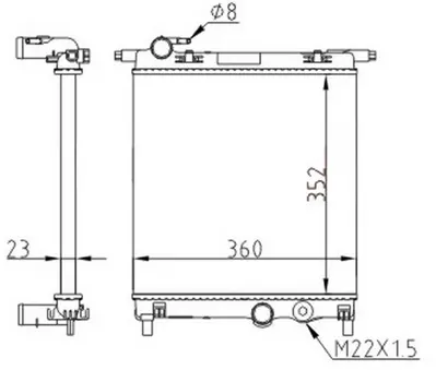 ORIS  MSE413024 Radyator Mechanical Mt(352×360×24)citigo 1.0i 11+ 65300 1S0121253AN 1S0121253AL 1S0121253AA 1S0121253P DRM32090 CR831001S RA0300600 8MK376735021 65300 1S0121253AP