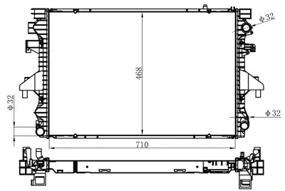 ORIS  MVW252034 Radyator Mechanical (713×470×34)transporter T5 2.5tdi (03+) 65283a 7H0121253G VN2232 DRM32040 CR583000P 103545 30M53 8MK376719161 1103156 VWA2232 58002232