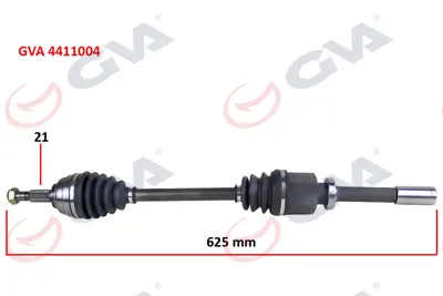 GVA  4411004 Komple Aks Sağ Megane Ii 1.6 16v (03-08)  (804mm)(Auto.) 7711135775 8200267041 VKJC6070 8200613828 304338 T49294 R341R R262AR 22808 23739