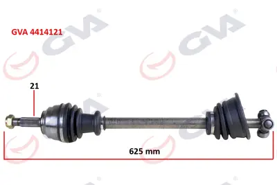GVA  4414121 Komple Aks Sol Kangoo 1.9dti (98-08)  (625mm) 880315 7701352771 302004190231 16170 DS3508 RE3213 7700106007 7701352881 8200410080 7701056621